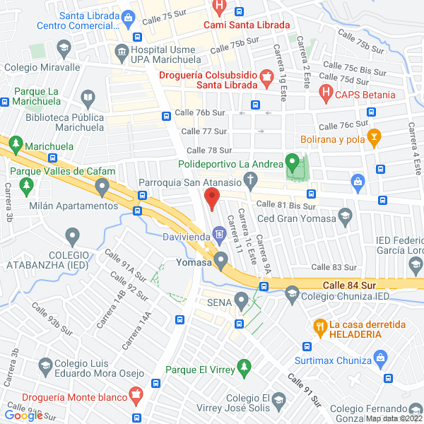 Map of Inversiones Rey Mora Sas