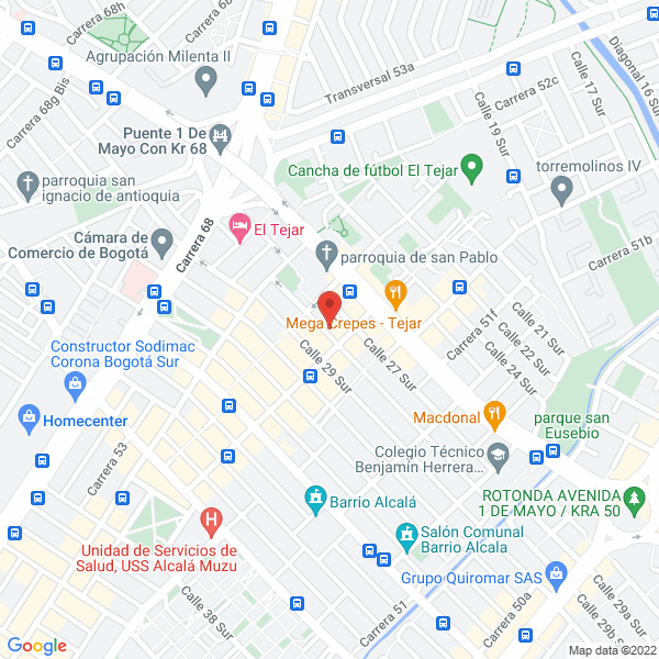 Map of Proyectos Inmobiliarios Y Bienes Raices S.A.S.