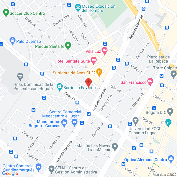 Map of Techos Y Cubiertas De Colombia Ltda