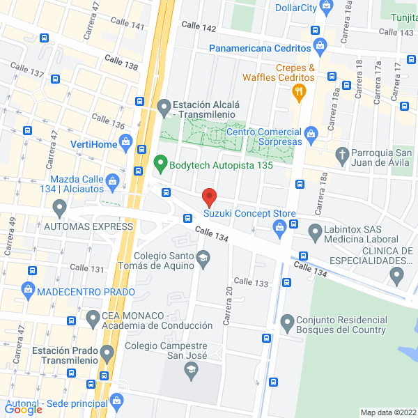 Map of Wsc Television Ltda