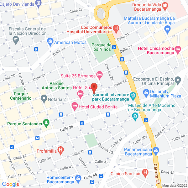 Map of Proyectos Industriales Y Empresariales Ltda.