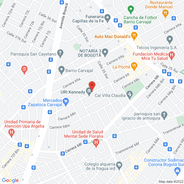 Map of Industrias Químicas Alhely Ltda.