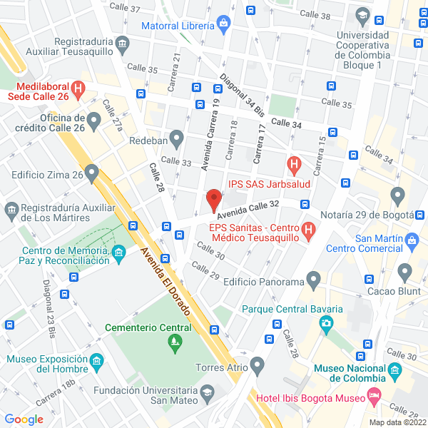 Map of Omar Hernando Cuéllar García