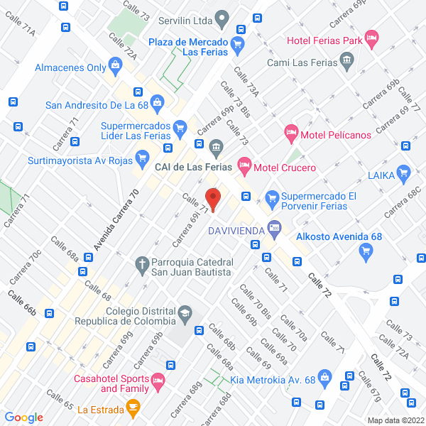 Map of Laboratorios Cosbell Ltda.
