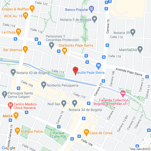 Map of Constructora Ingeland Ltda