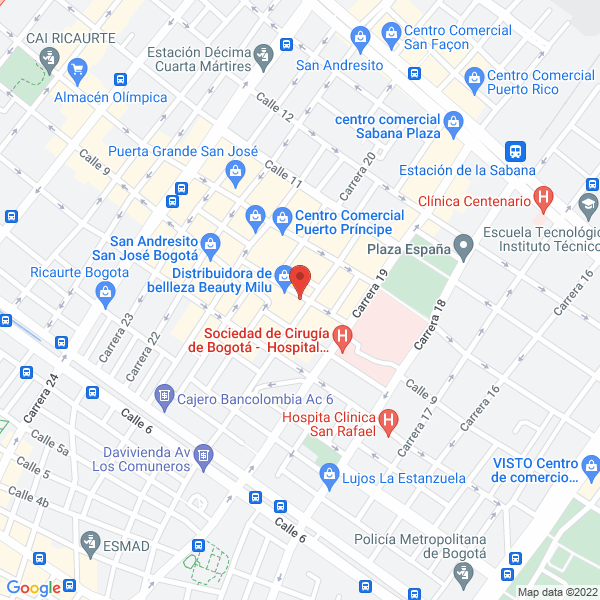 Map of Carlos Damián Duque Botero