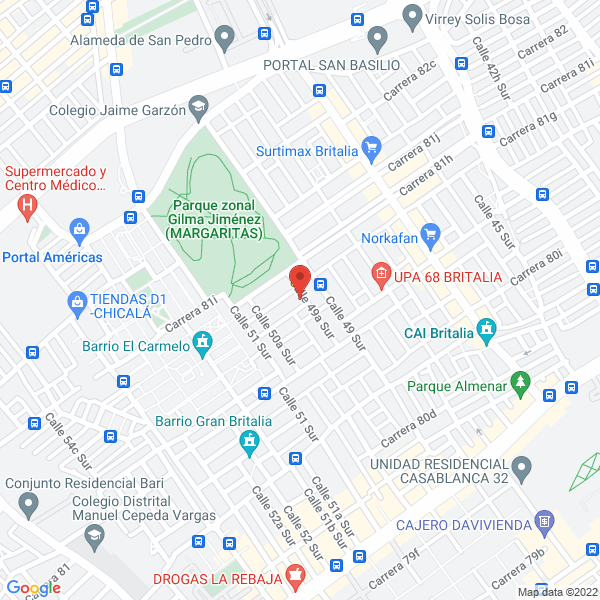 Map of Oscar Sereny Javier Gómez