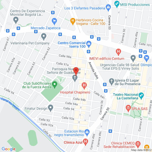 Map of Centro Médico Calasancio