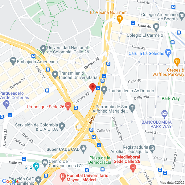 Map of Soluciones Médico Legales Agencia Y Consultores De Seguros Ltda..