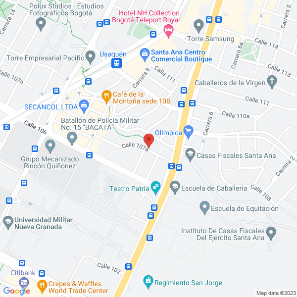 Map of Juan Jose Rojas Rodriguez Consultores Y Compañía Ltda.