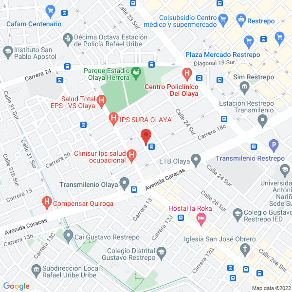 Map of Corporación Ambiental Ecologica Y Sanitaria De Colombia