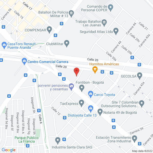 Map of Inversiones Odessa S.A.S.