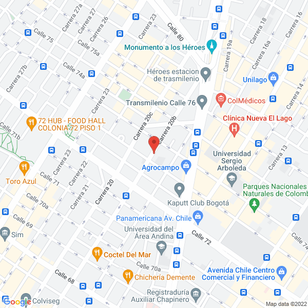 Map of Amador & Asociados Ltda