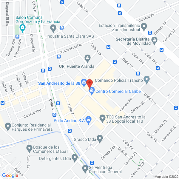 Map of Comercializadora Zuhogar Ltda.