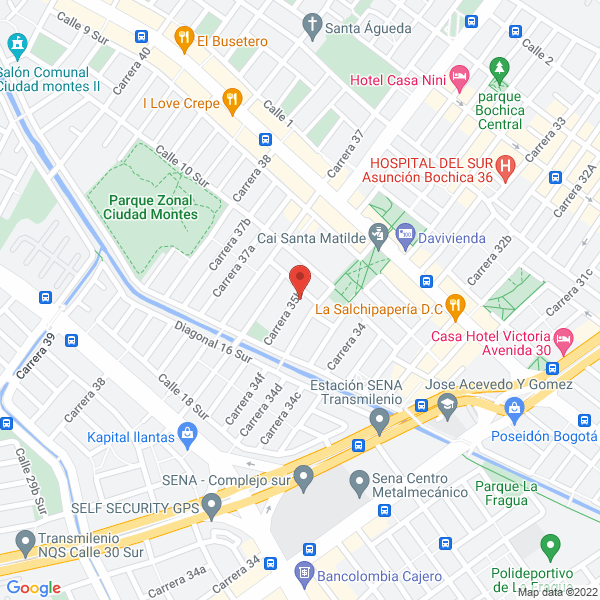 Map of Maria Mercedes Castro Nuñez