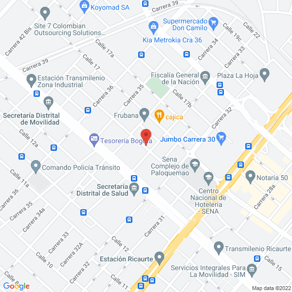 Map of Unimaquinas