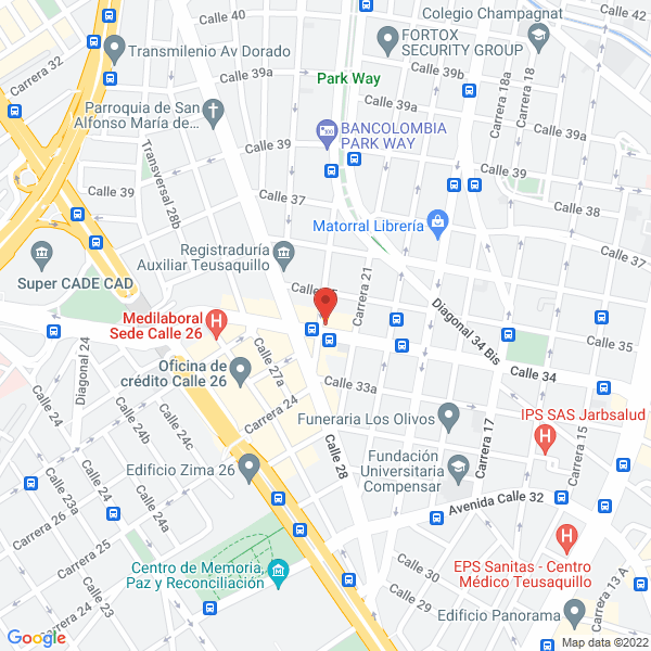 Map of Inversiones Face S.A.S.