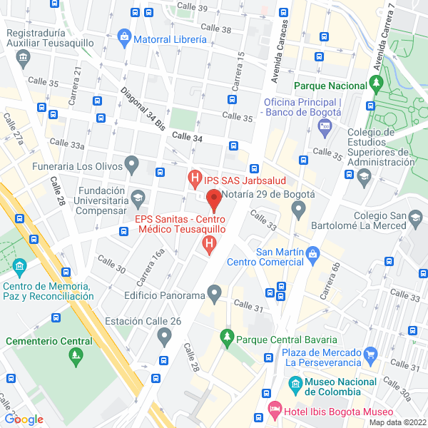Map of Fundación Menonita Colombiana Para El Desarrollo