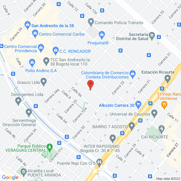Map of Apoyo Logistico Y Transporte Ltda.