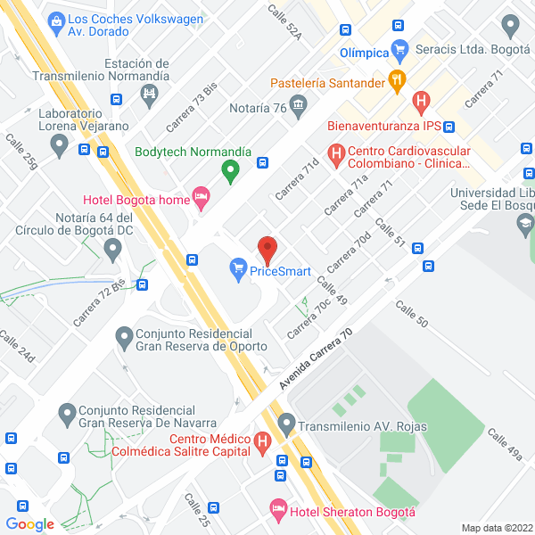 Map of Seguridad Eurovic De Colombia Ltda.