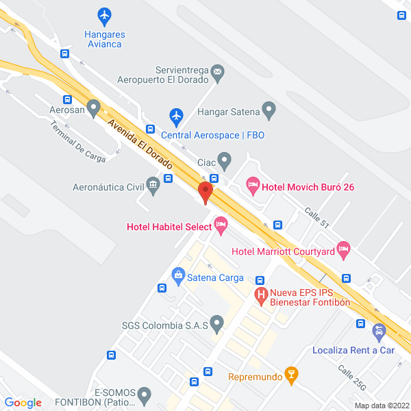 Map of Transporte Aéreo De Carga Cosmos S.A.