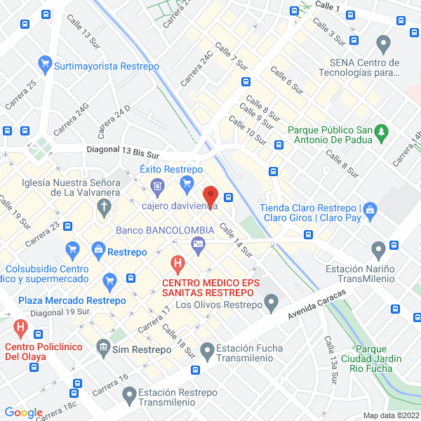 Map of Vidrios La 14