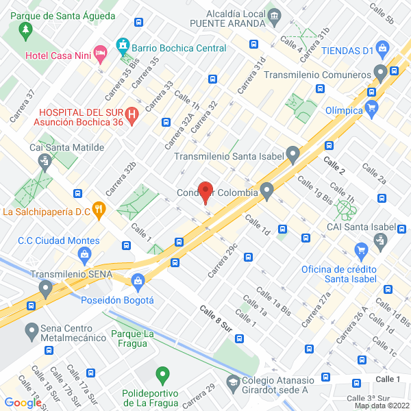 Map of Yurica Internacional S.A.