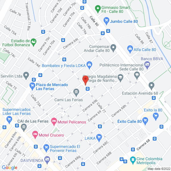 Map of Sweet Brands S.A.S.