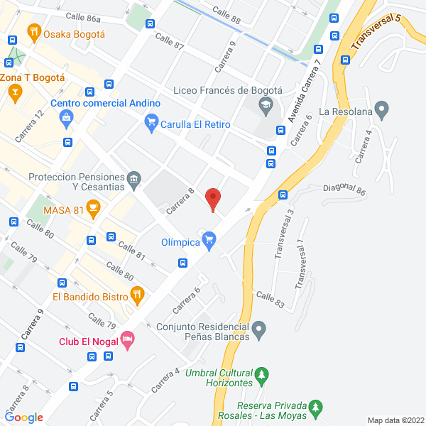 Map of T & C Representaciones Ltda.