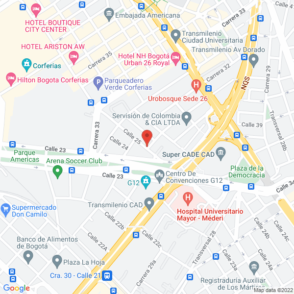 Map of Vidrios Y Servicios Grami S.A.S.