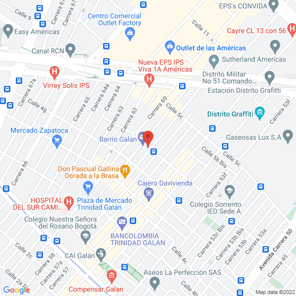 Map of Tipografìa Mora