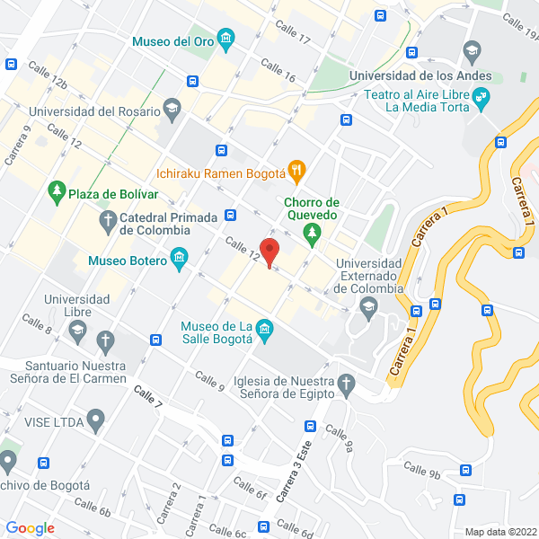 Map of Teatro La Candelaria