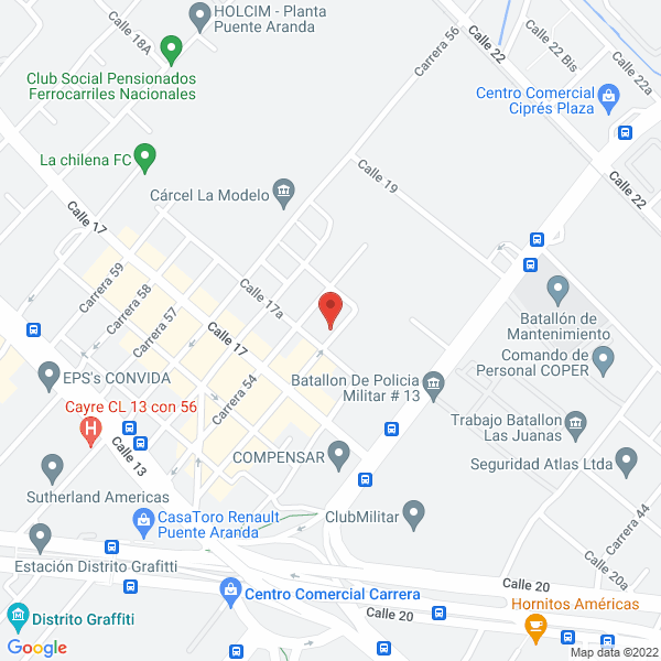 Map of Trans Inhercor X Tix S.A.