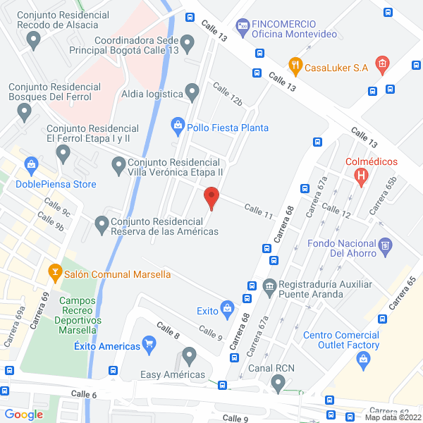 Map of Transpet S.A.S.