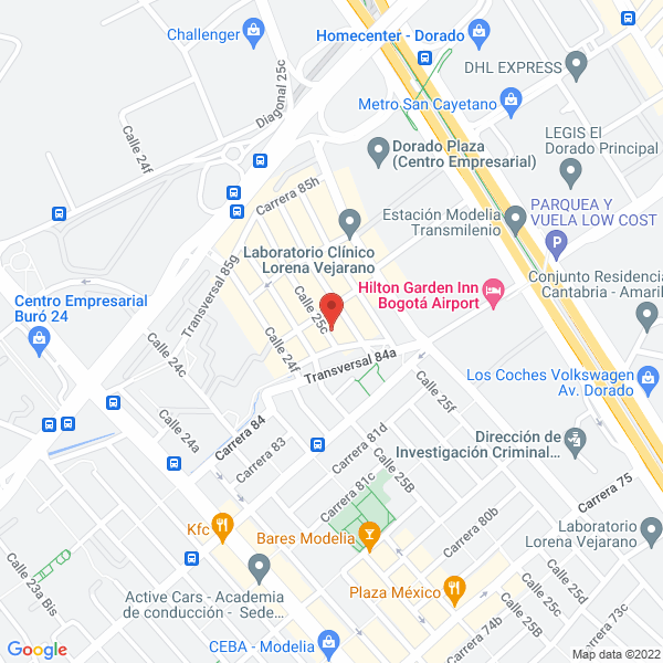 Map of Transportadora De Carga Express Internacional S.A.S.