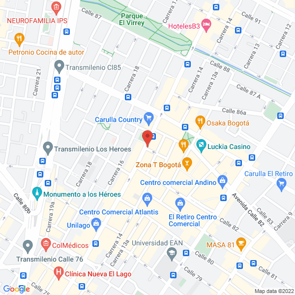 Map of Velandia Adriana