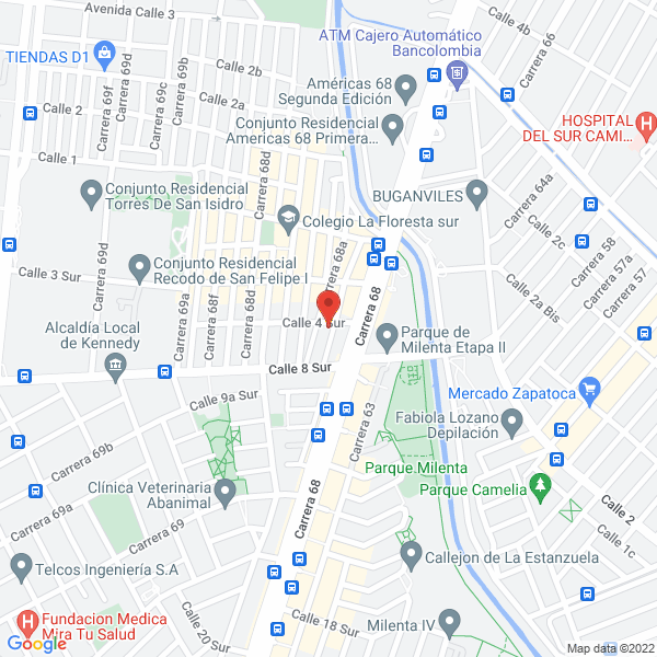 Map of Universal De Alfombras Y Tapetes Tapelandia S.A.S.