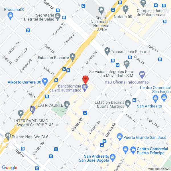 Map of Universal De Expresos S.A.