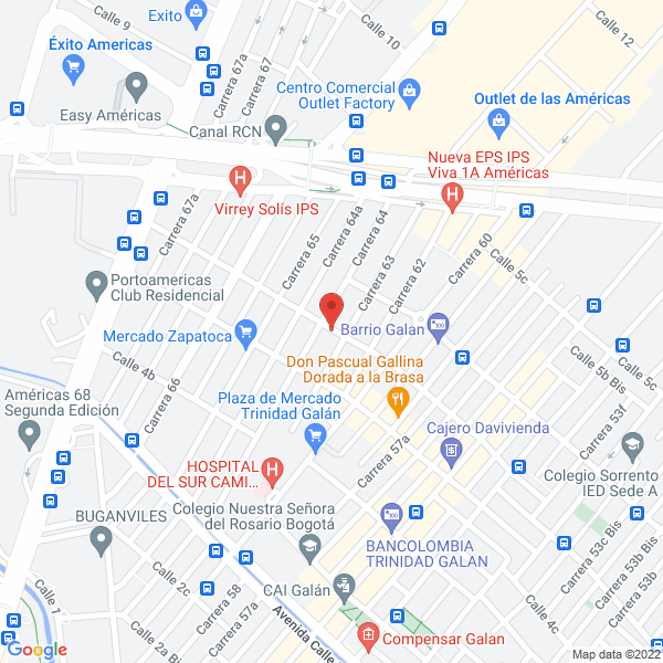Map of Universal De Resortes