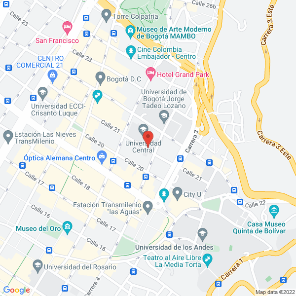 Map of Universidad Central