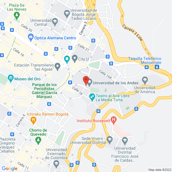 Map of Universidad De Los Andes