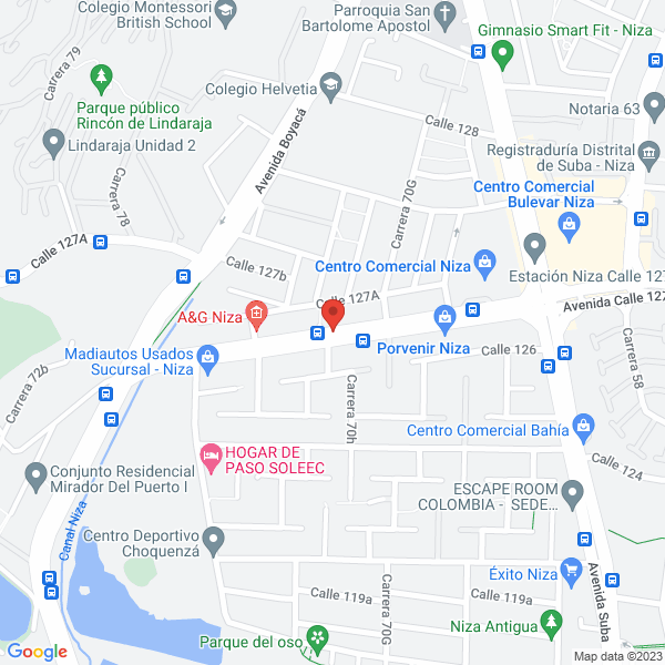 Map of Vehiseguros Ltda.