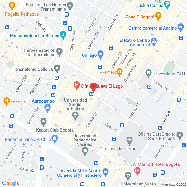 Map of Acodres Bogotá