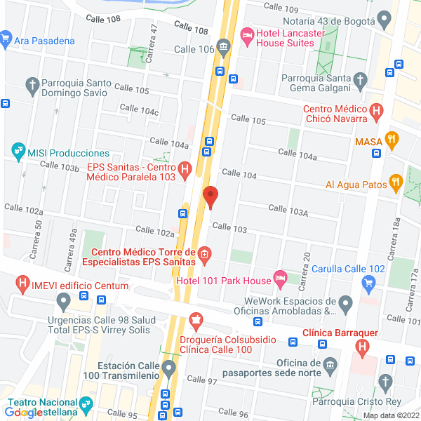 Map of Acoset Asociación Colombiana De Empresas De Servicios Temporales