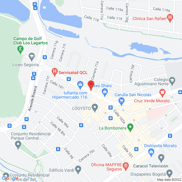 Map of Concesionario Colombia Autos
