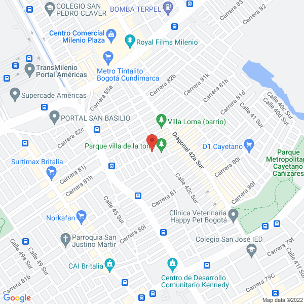 Map of Construcciones Mantilla E.U.
