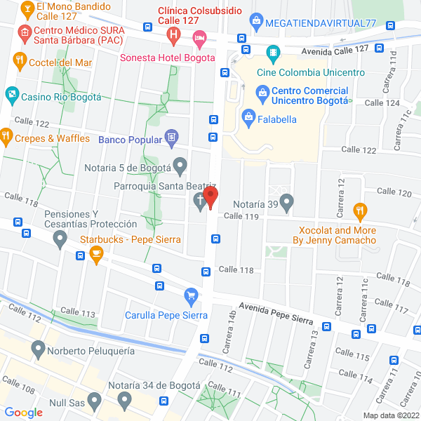 Map of Construcciones Rubasa S.A.S.