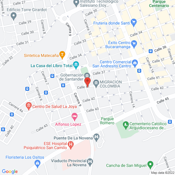 Map of Corporación Escuela Tecnológica Del Oriente