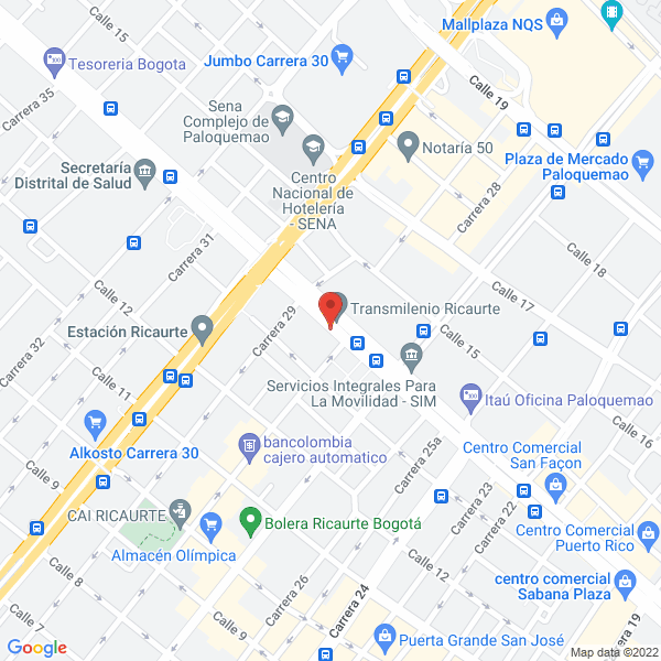 Map of Cristalería Los Campesinos S.A.S.