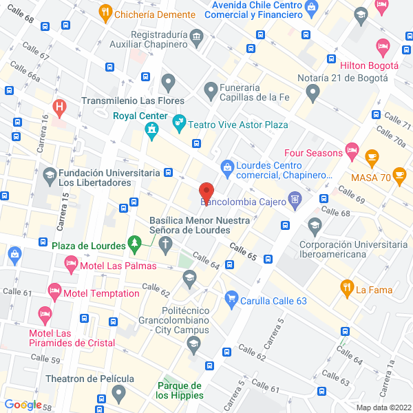 Map of Créditos Y Ahorro Credifinanciera S.A. Compañía De Financiamiento